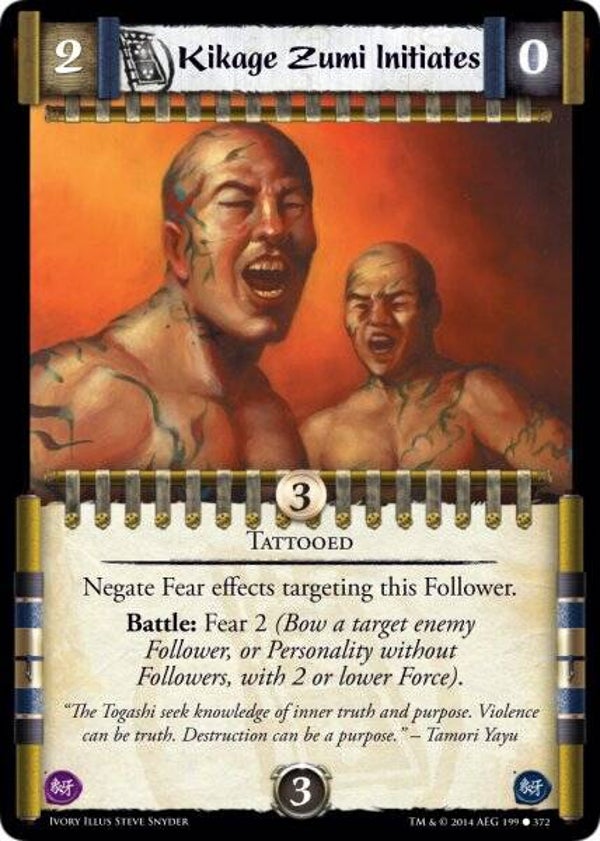 L5R : FOLLOWER : Kikage Zumi Initiates (IVORY ED) - C - FOIL (PROMO PACK)