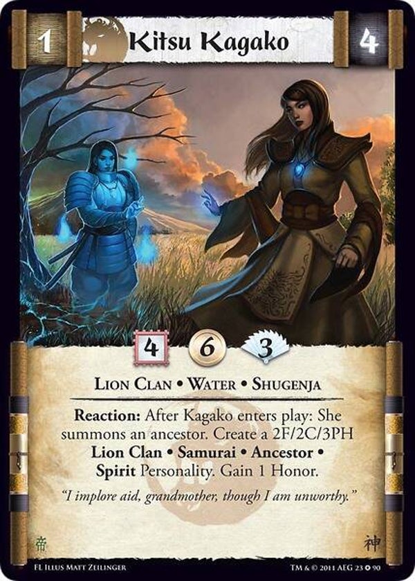 L5R : CLAN : LION : Kitsu Kagako (Forgotten Legacy (FL)) - FIXED
