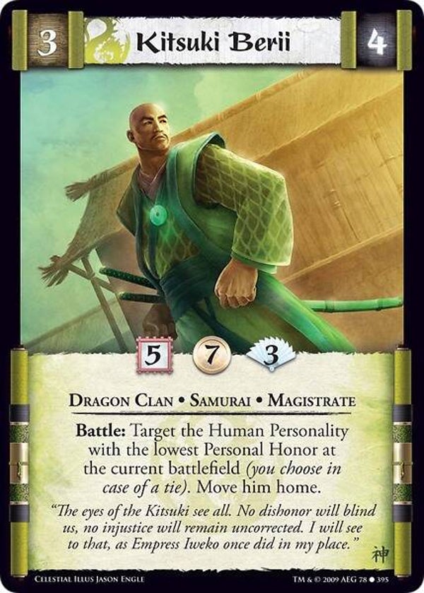 L5R : CLAN : DRAGON : Kitsuki Berii (CELESTIAL ED) - C