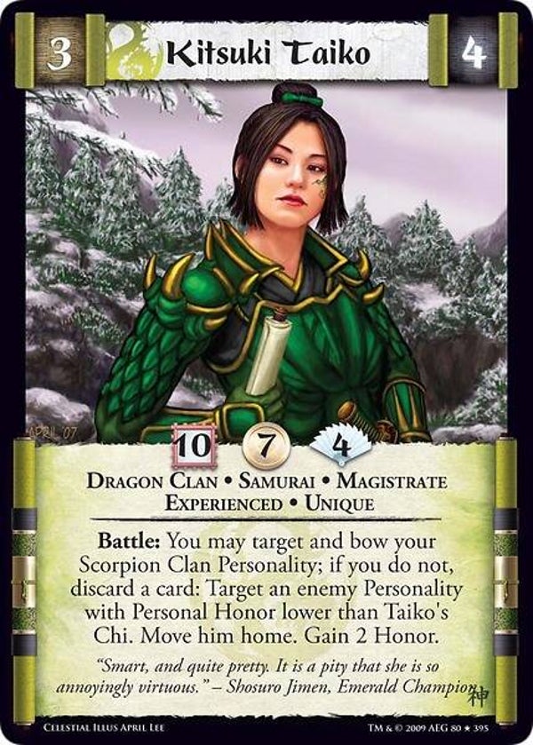 L5R : CLAN : DRAGON : Kitsuki Taiko • Exp V.1 (CELESTIAL ED) - R