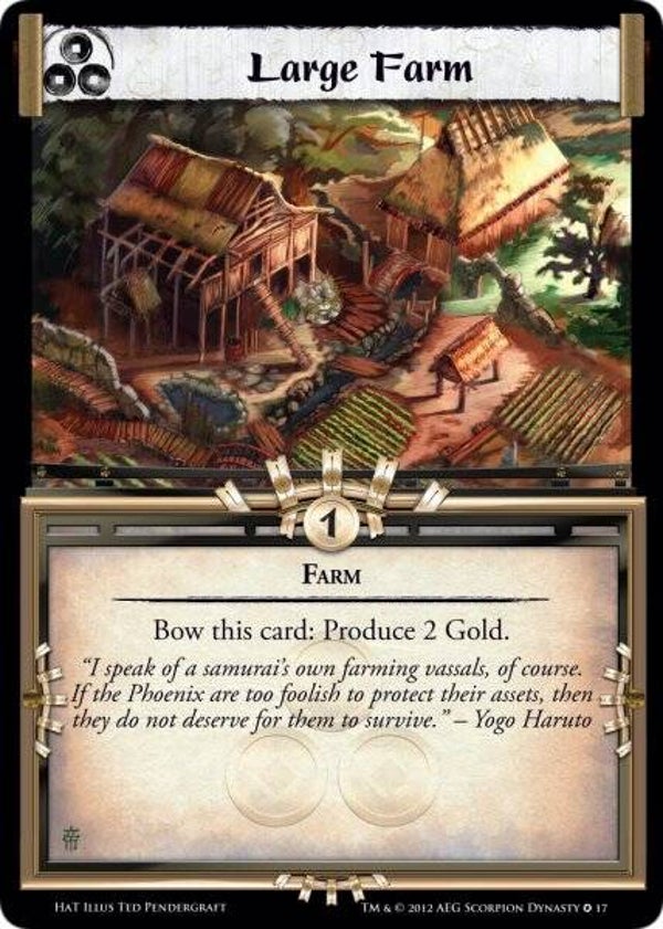 L5R : HOLDING : Large Farm N : 17 (L2P : Honor and Treachery (HAT)) - FIXED
