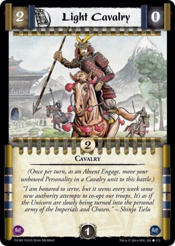 L5R : FOLLOWER : Light Cavalry (IVORY ED) - C