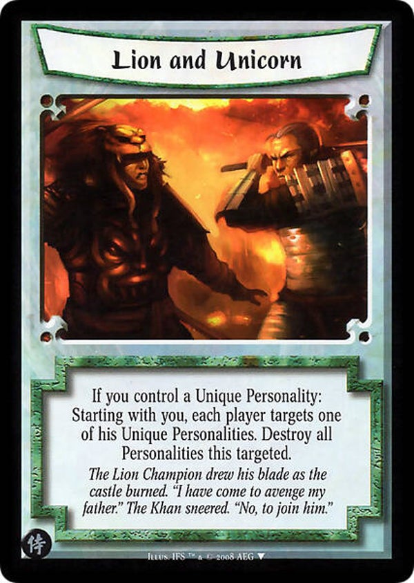 L5R : EVENT : Lion and Unicorn - (Promo SAM)