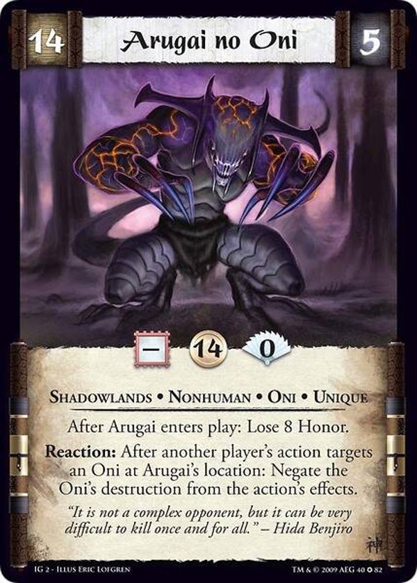 L5R : CLAN : UNALIGNED : Arugai no Oni (The Imperial Gift 2 (IG2)) - FIXED