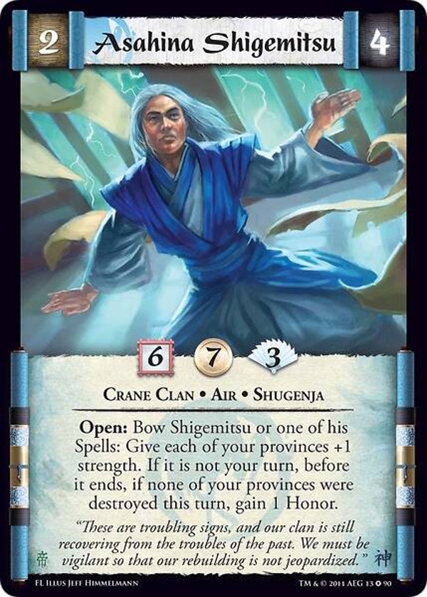 L5R : CLAN : CRANE : Asahina Shigemitsu (Forgotten Legacy (FL)) - FIXED