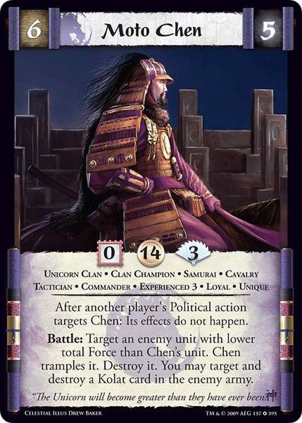 L5R : CLAN : UNICORN : Moto Chen • Exp 3 (CELESTIAL ED) - FIXED