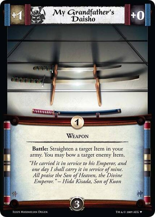 L5R : ITEM : My Grandfather's Daisho (Promo SAM)