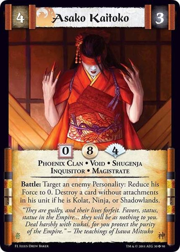 L5R : CLAN : PHOENIX : Asako Kaitoko (Forgotten Legacy (FL)) - FIXED