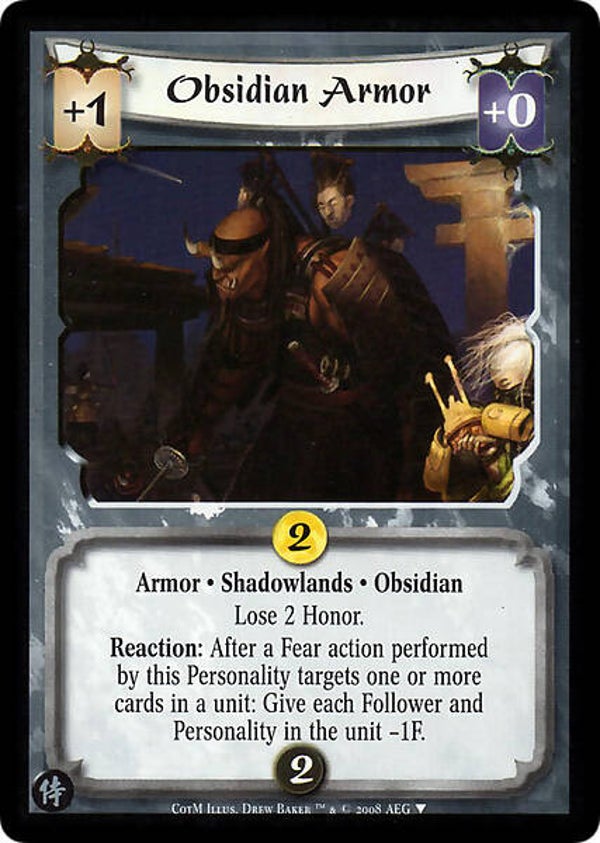 L5R : ITEM : Obsidian Armor (Promo COTM (SAM))