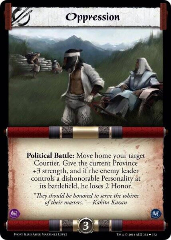 L5R : STRATEGY : Oppression (IVORY ED) - U