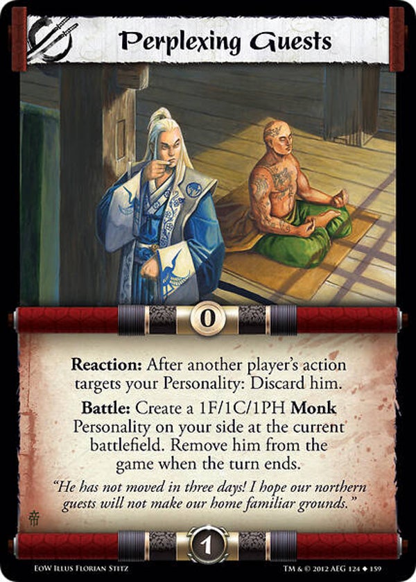 L5R : STRATEGY : Perplexing Guests (Embers of War (EoW)) - U