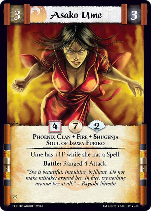 L5R : CLAN : PHOENIX : Asako Ume (EMPEROR ED) - RARE
