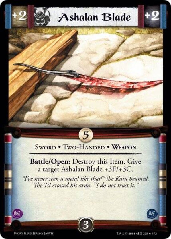 L5R : ITEM : Ashalan Blade (IVORY ED) - RARE