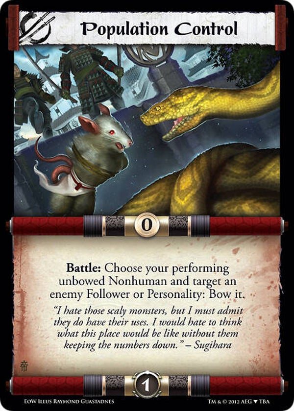 L5R : STRATEGY : Population Control - (Promo EOW (EE))