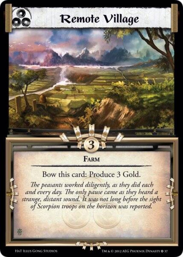 L5R : HOLDING : Remote Village N : 37 (L2P : Honor and Treachery (HAT)) - FIXED