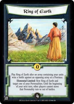 L5R : RING : Ring of Earth - (Promo DE 2003) - FOIL