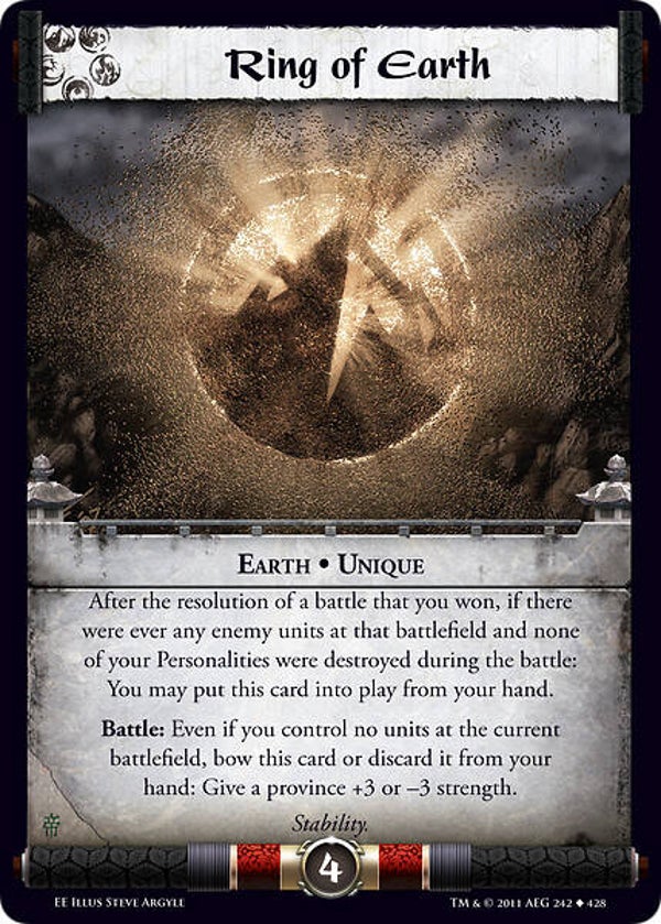 L5R : RING : Ring of Earth (EMPEROR ED) - U