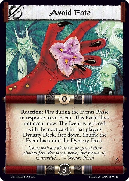 L5R : STRATEGY : Avoid Fate (Promo CE15 - 68/110)