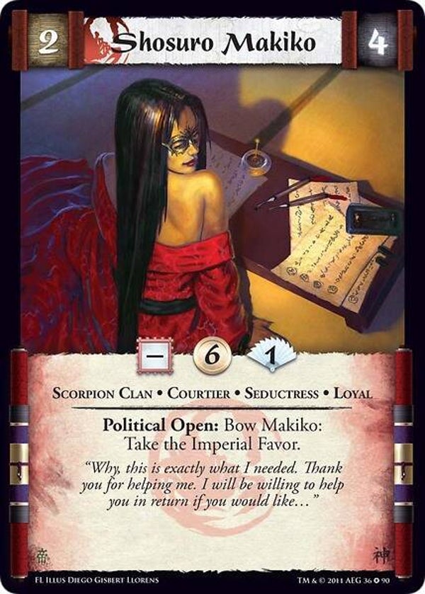 L5R : CLAN : SCORPION : Shosuro Makiko (Forgotten Legacy (FL)) - FIXED