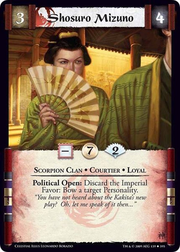 L5R : CLAN : SCORPION : Shosuro Mizuno (CELESTIAL ED) - U