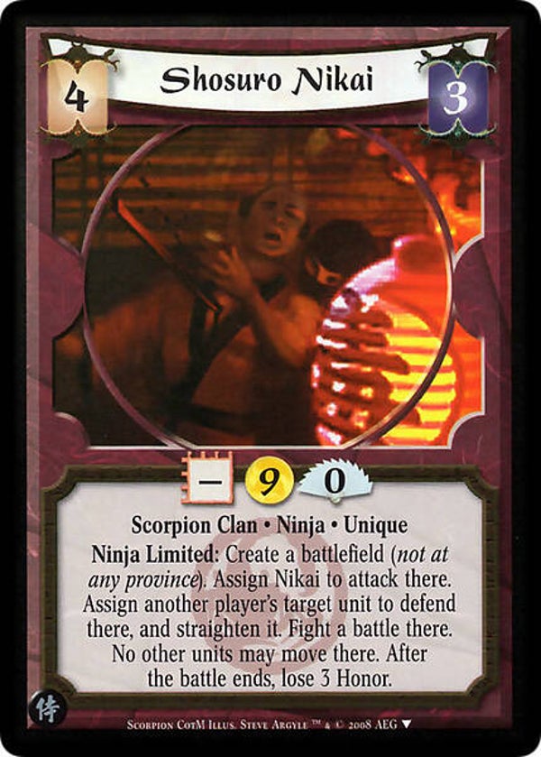 L5R : CLAN : SCORPION : Shosuro Nikai (Promo COTM (SAM))