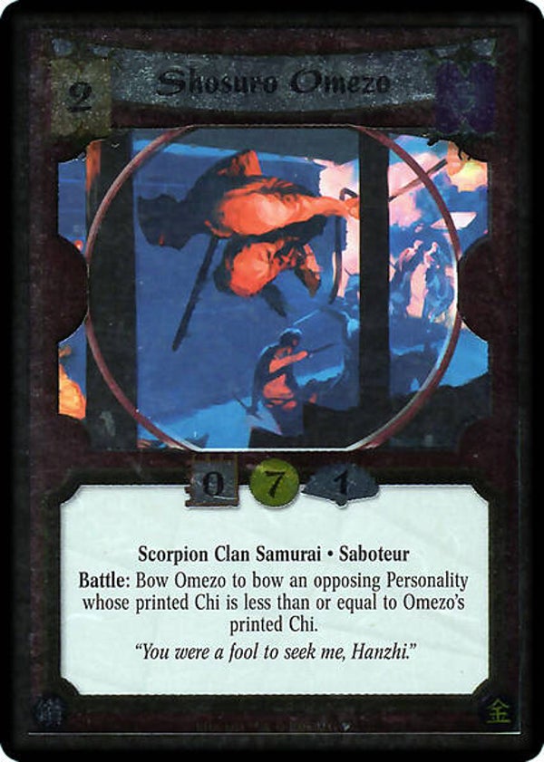 L5R : CLAN : SCORPION : Shosuro Omezo (Promo GE (CLAN RIVALS)) - FOIL