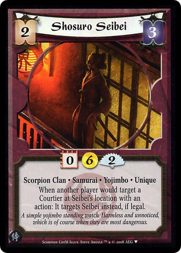 L5R : CLAN : SCORPION : Shosuro Seibei (Promo COTM (SAM))