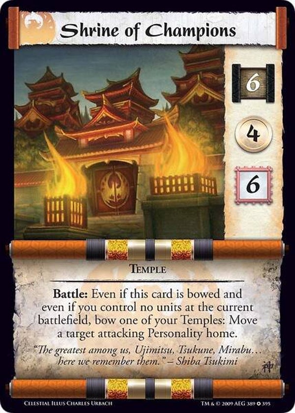 L5R : STRONGHOLD : Shrine of Champions (CELESTIAL ED) - FIXED