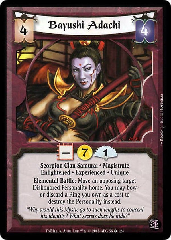 L5R : CLAN : SCORPION : Bayushi Adachi • Exp (Test of Enlightenment (ToE)) - FIXED