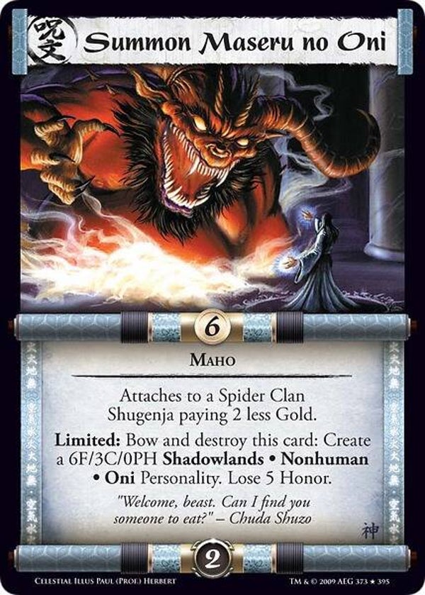 L5R : SPELL : Summon Maseru no Oni (CELESTIAL ED) - R
