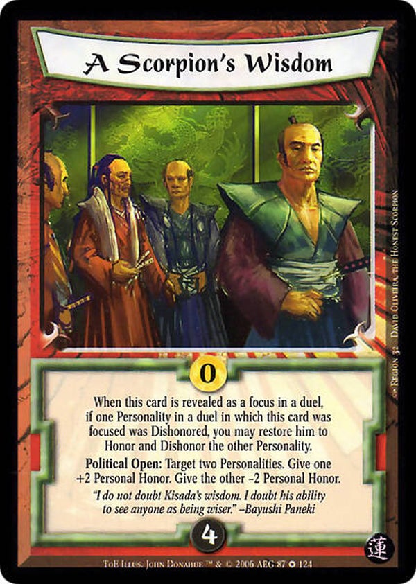 L5R : STRATEGY :  A Scorpion's Wisdom (Test of Enlightenment (ToE)) - FIXED