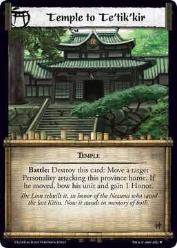 L5R : REGION : Temple to Te'tik'kir - FRENCH - (Promo CE)