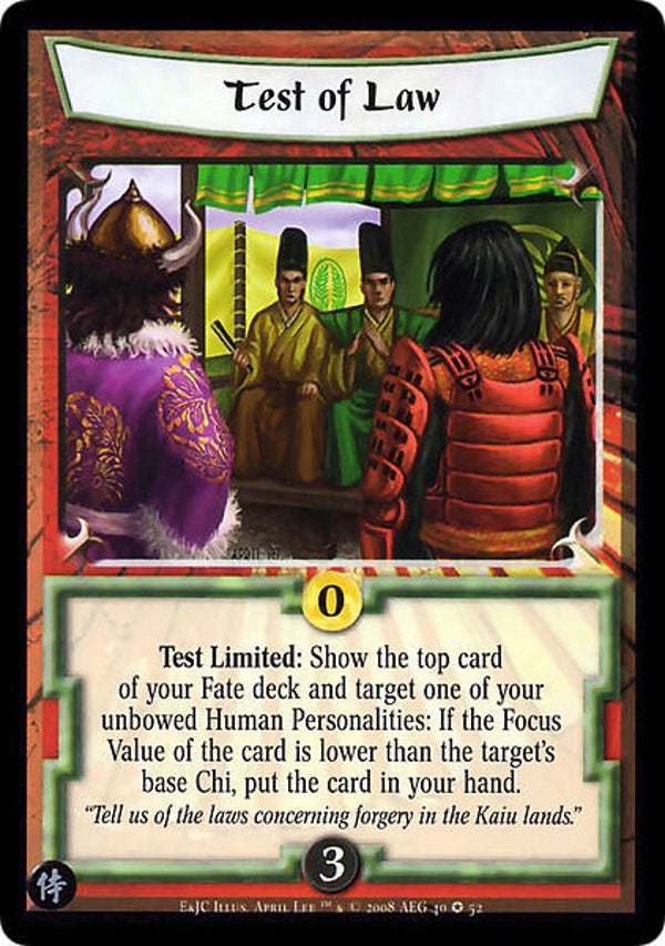 L5R : STRATEGY : Test of Law (Test of the Emerald and Jade Championships (E&JC)) - FIXED