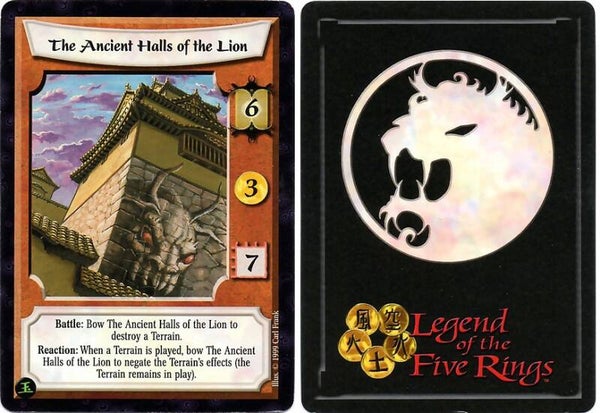 L5R : STRONGHOLD : The Ancient Halls of the Lion - (Promo PEARL) - MON BACK