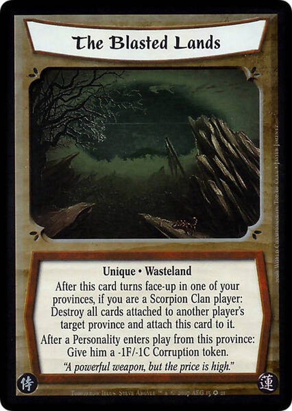 L5R : REGION : The Blasted Lands - FIXED - (TOMORROW) - FOIL