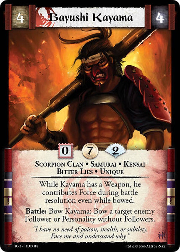 L5R : CLAN : SCORPION : Bayushi Kayama (The Imperial Gift 2 (IG2)) - FIXED