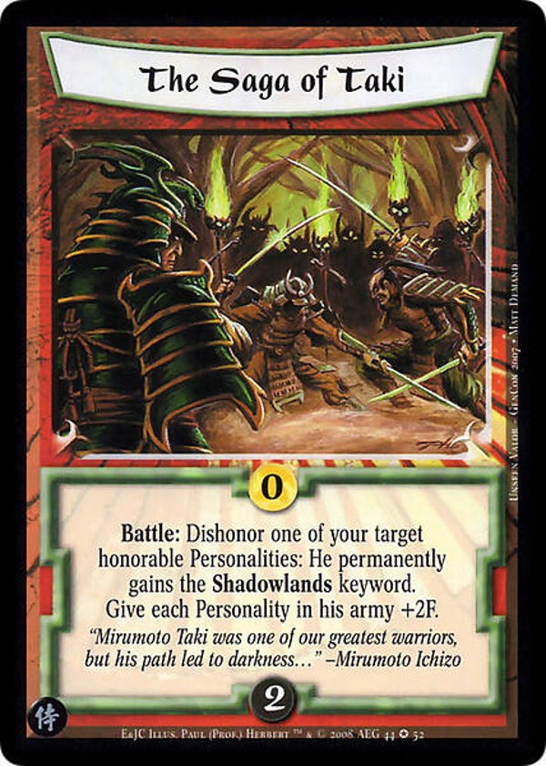 L5R : STRATEGY : The Saga of Taki (Test of the Emerald and Jade Championships (E&JC)) - FIXED