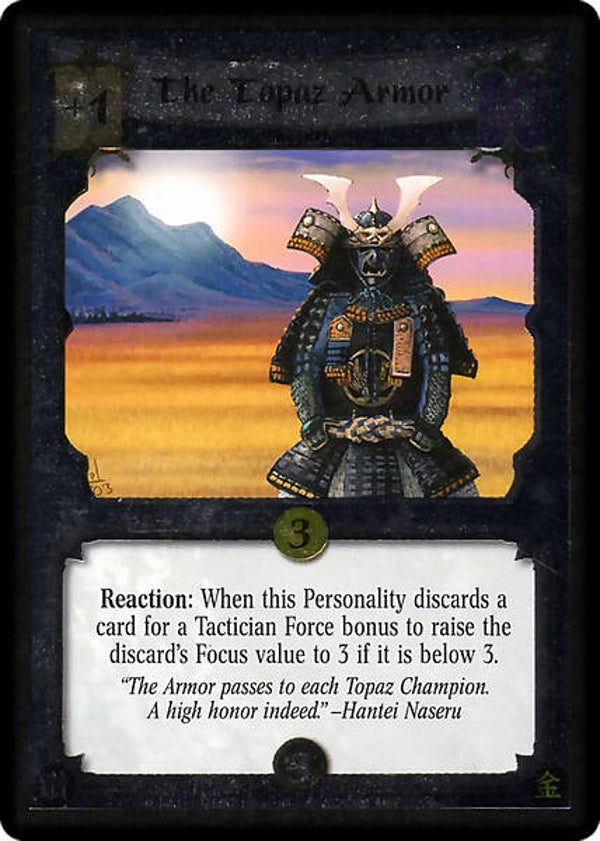 L5R : ITEM : The Topaz Armor (Promo GE (CLAN RIVALS) - FOIL