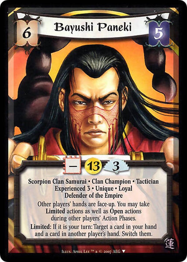L5R : CLAN : SCORPION : Bayushi Paneki • Exp 3 (Promo LE)