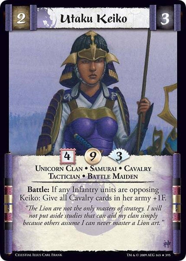 L5R : CLAN : UNICORN : Utaku Keiko (CELESTIAL ED) - R