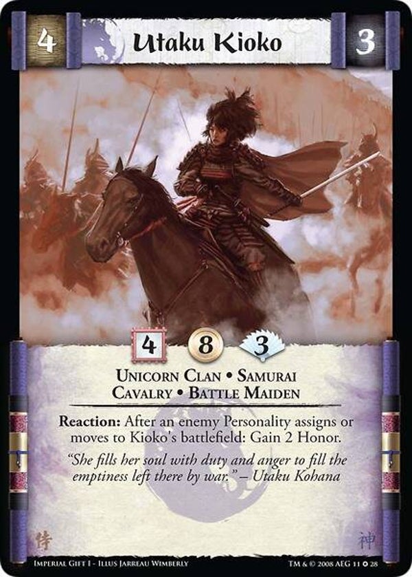 L5R : CLAN : UNICORN : Utaku Kioko (The Imperial Gift I (Imperial Gift I)) - FIXED