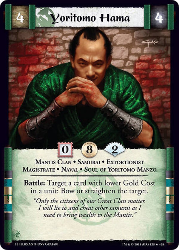 L5R : CLAN : MANTIS : Yoritomo Hama (EMPEROR ED) - RARE