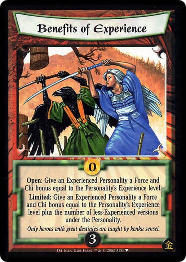 L5R : STRATEGY : Benefits of Experience - (Promo DA (GE))