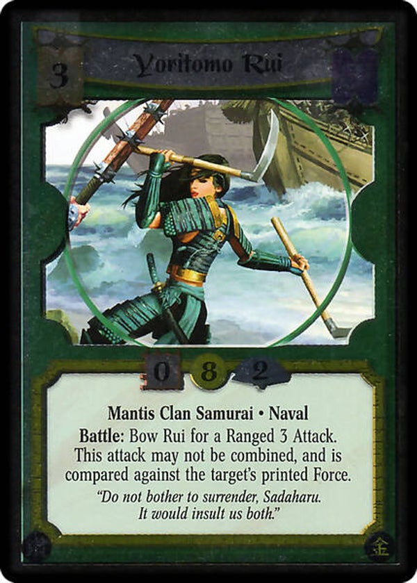 L5R : CLAN : MANTIS : Yoritomo Rui (Promo GE (CLAN RIVALS)) - FOIL