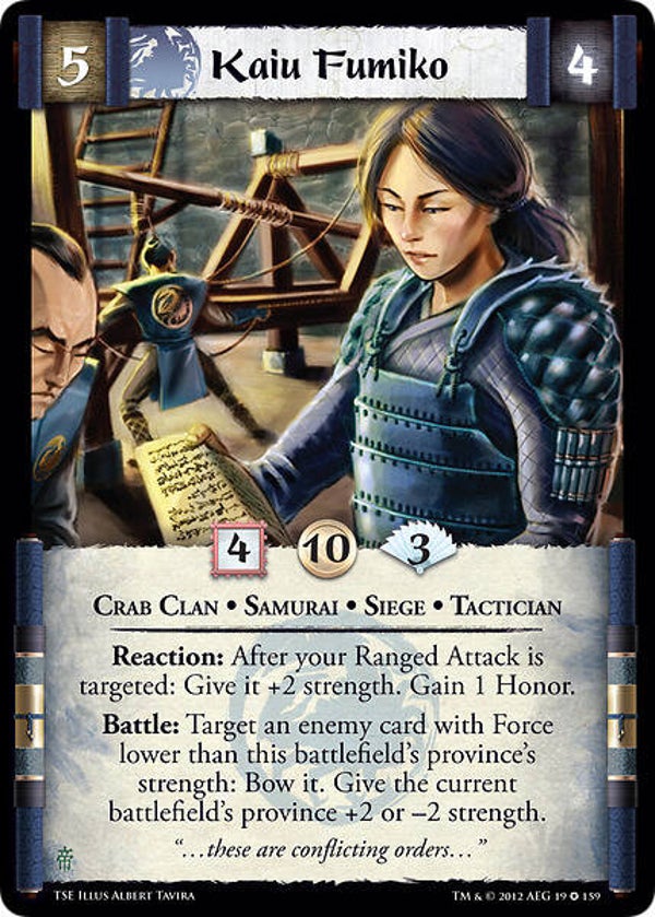 L5R : CLAN : CRAB : Kaiu Fumiko (The Shadow's Embrace (TSE)) - FIXED