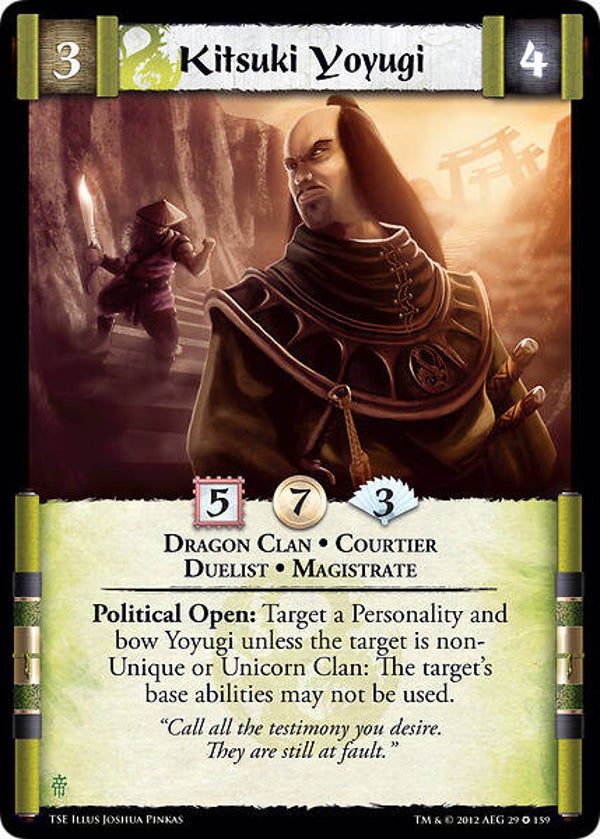 L5R : CLAN : DRAGON : Kitsuki Yoyugi (The Shadow's Embrace (TSE)) - FIXED