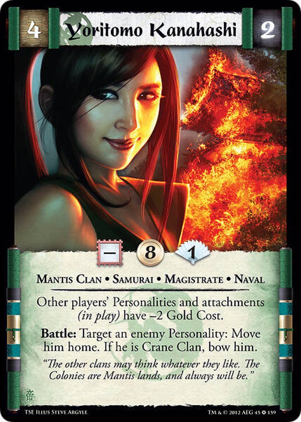 L5R : CLAN : MANTIS : Yoritomo Kanahashi (The Shadow's Embrace (TSE)) - FIXED