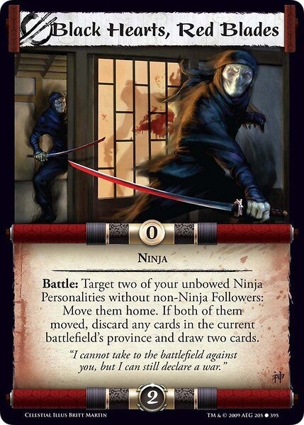 L5R : STRATEGY : Black Hearts, Red Blades V.1 (CELESTIAL ED) - C