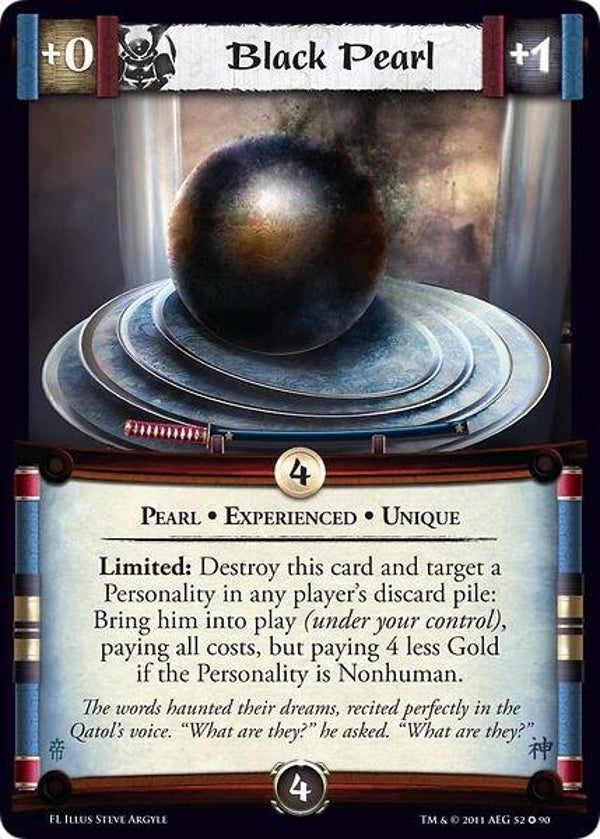 L5R : ITEM : Black Pearl • Exp (Forgotten Legacy (FL)) - FIXED