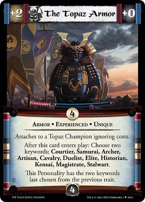 L5R : ITEM : The Topaz Armor • Exp (Promo TSE (EE))